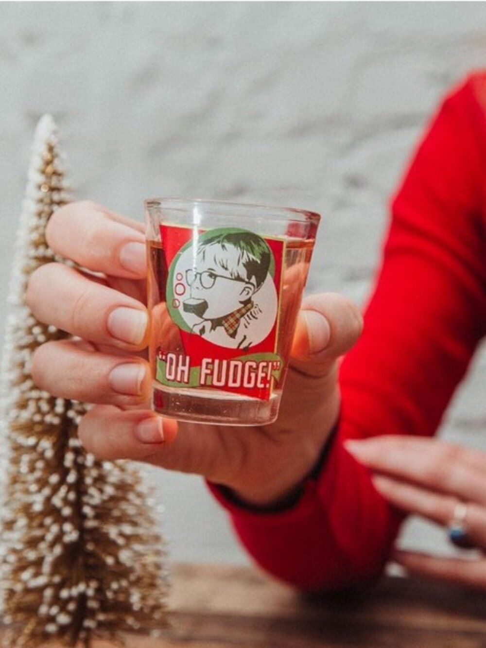 A Christmas Story Quotes 2-Ounce Mini Whiskey Shot Glass Cups, Set of 4 - Picture 3 of 11